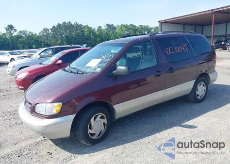 2000 Toyota Sienna Xle из США, поврежденный, VIN 4T3ZF13C1YU187368